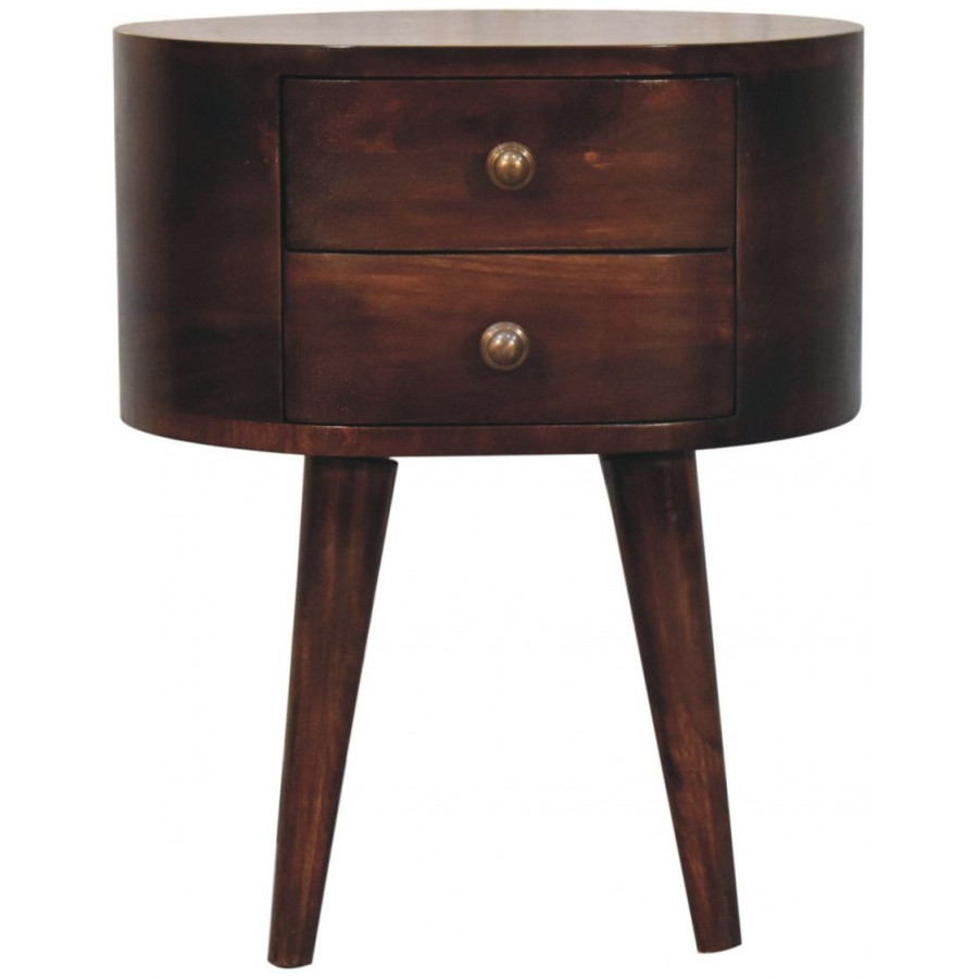 Artisan - California Walnut Rounded Bedside Table
