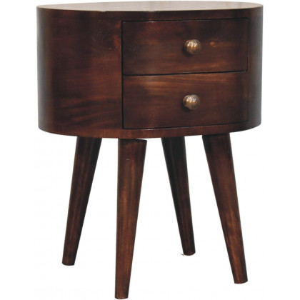 Artisan - California Walnut Rounded Bedside Table