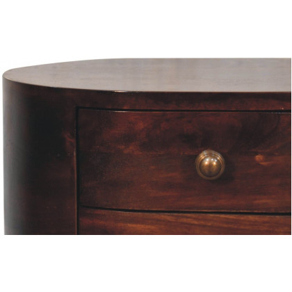 Artisan - California Walnut Rounded Bedside Table