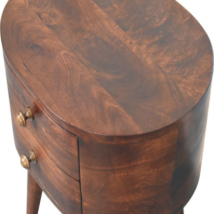 Artisan - California Walnut Rounded Bedside Table