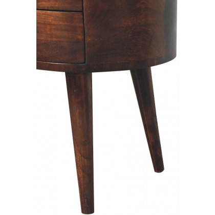 Artisan - California Walnut Rounded Bedside Table