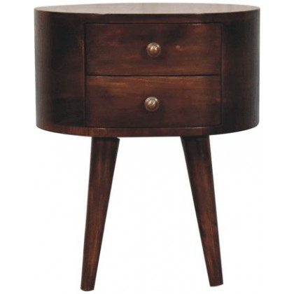 Artisan - California Walnut Rounded Bedside Table