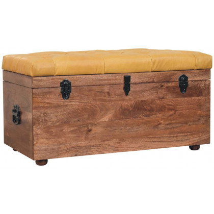 Artisan - Buffalo Hide Honey Caramel Storage Trunk