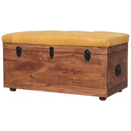 Artisan - Buffalo Hide Honey Caramel Storage Trunk
