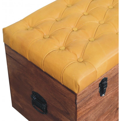 Artisan - Buffalo Hide Honey Caramel Storage Trunk