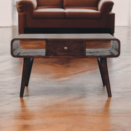 Artisan - Curved California Walnut Coffee Table