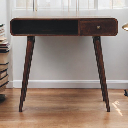 Artisan - Curved California Walnut Writing Desk