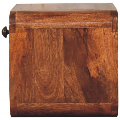 Artisan - Mini Honey Caramel Wall Mounted Bedside With Open Slot