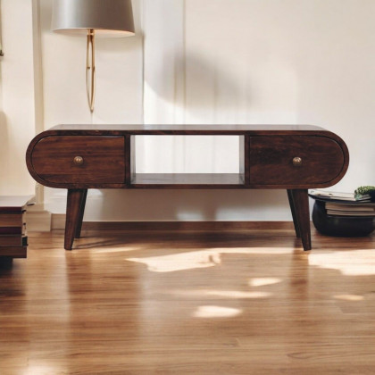 Artisan - California Walnut Circular TV Unit