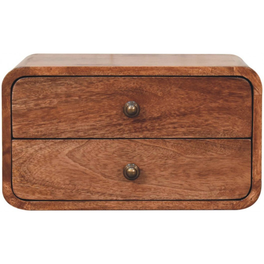 Artisan - Honey Caramel 2 Drawer Floating Bedside