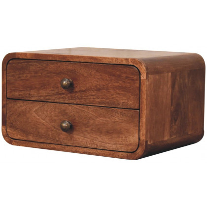 Artisan - Honey Caramel 2 Drawer Floating Bedside