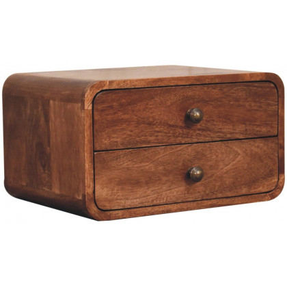 Artisan - Honey Caramel 2 Drawer Floating Bedside