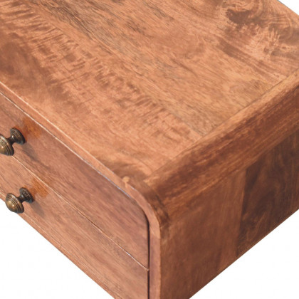 Artisan - Honey Caramel 2 Drawer Floating Bedside