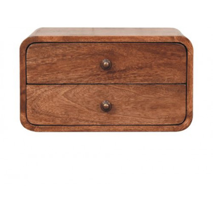 Artisan - Honey Caramel 2 Drawer Floating Bedside