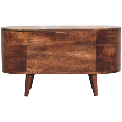 Artisan - Honey Caramel Rounded Lid Up Blanket Box