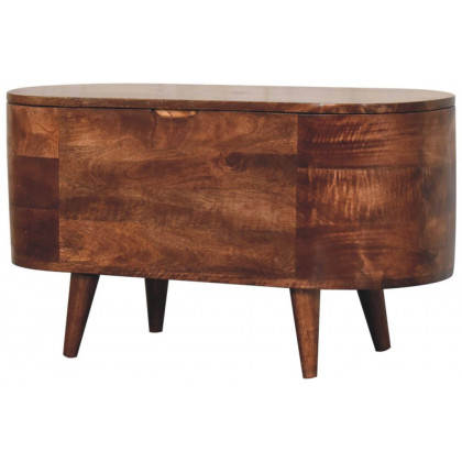 Artisan - Honey Caramel Rounded Lid Up Blanket Box