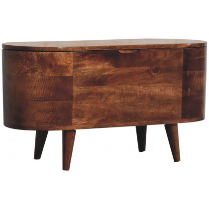 Artisan - Honey Caramel Rounded Lid Up Blanket Box