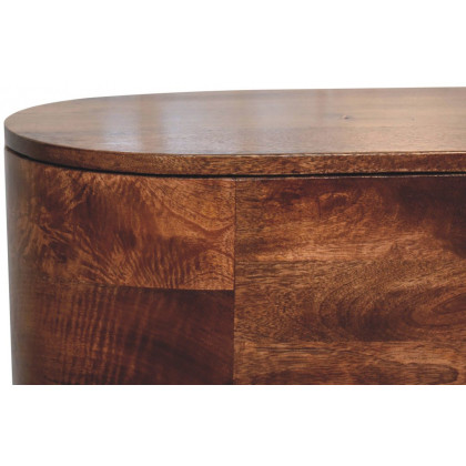 Artisan - Honey Caramel Rounded Lid Up Blanket Box