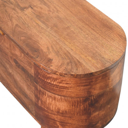 Artisan - Honey Caramel Rounded Lid Up Blanket Box