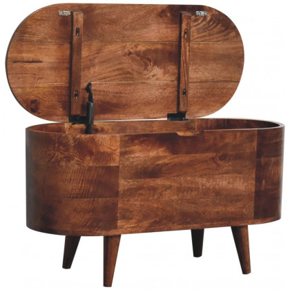 Artisan - Honey Caramel Rounded Lid Up Blanket Box