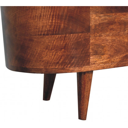 Artisan - Honey Caramel Rounded Lid Up Blanket Box