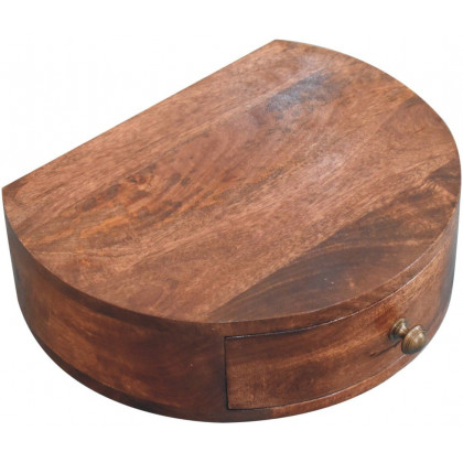 Artisan - Honey Caramel Wall Mounted Rounded Bedside