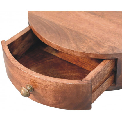 Artisan - Honey Caramel Wall Mounted Rounded Bedside