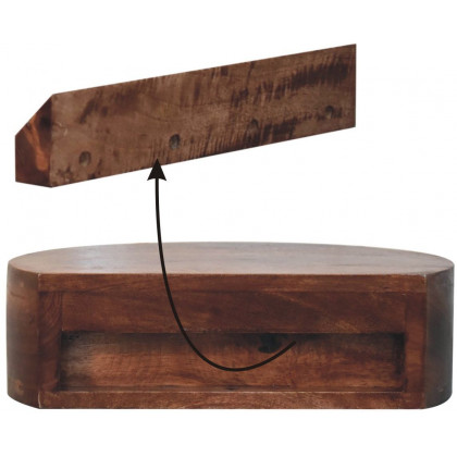 Artisan - Honey Caramel Wall Mounted Rounded Bedside