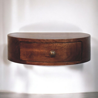 Artisan - Honey Caramel Wall Mounted Rounded Bedside