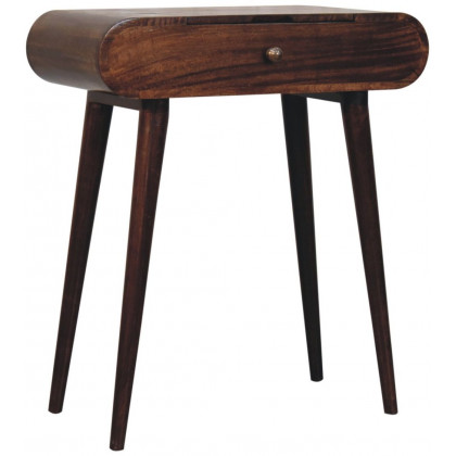 Artisan - Mini California Walnut Dressing Table With Foldable Mirror