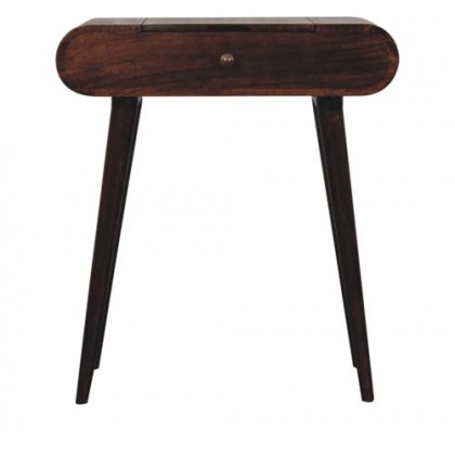 Artisan - Mini California Walnut Dressing Table With Foldable Mirror