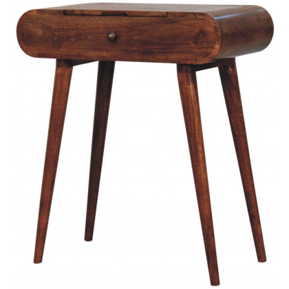 Artisan - Mini Honey Caramel Dressing Table With Foldable Mirror