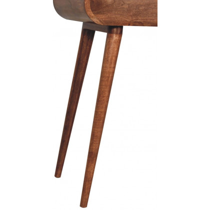 Artisan - Mini Honey Caramel Dressing Table With Foldable Mirror