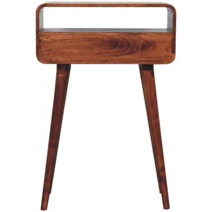 Artisan - Mini Curved Honey Caramel Console Table