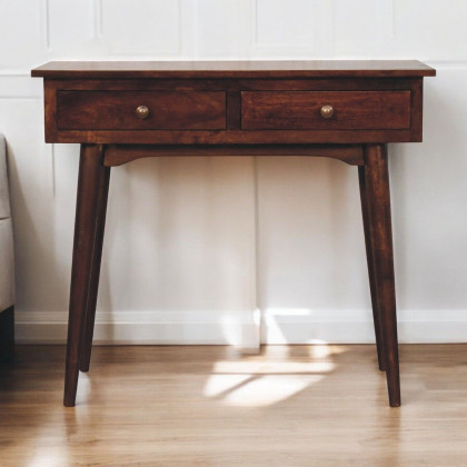 Artisan - California Walnut Hallway 2 Drawer Console Table
