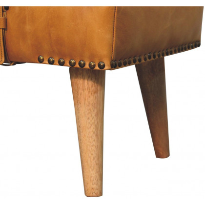 Artisan - Bouclé Buffalo Hide Leather Bench