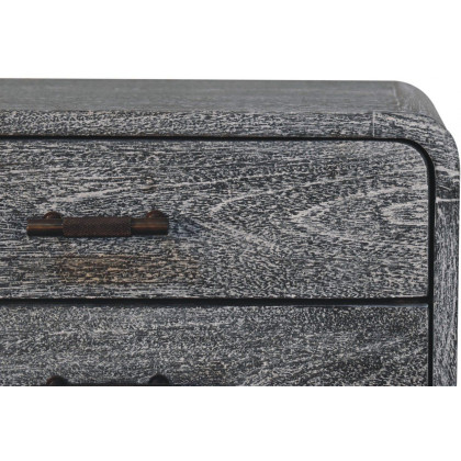 Artisan - Sandblasted Ash Curved Bedside