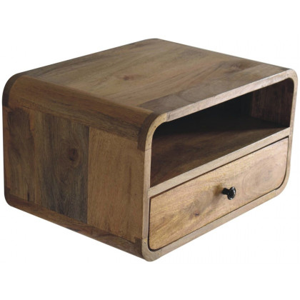 Artisan - Large Oak-Ish Curve Upper Slot Floating Bedside