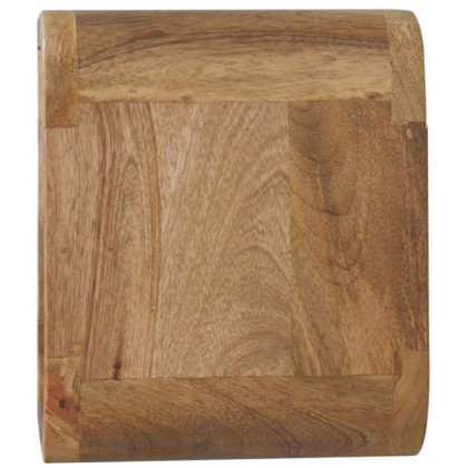 Artisan - Extra Mini Wall Mounted Curved Oak-Ish Bedside With Open Slot