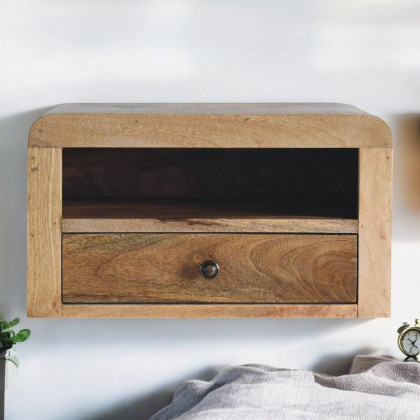 Artisan - Chunky Oak-Ish Floating Bedside