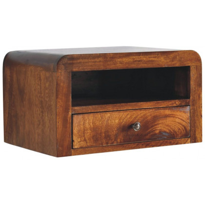 Artisan - Chunky Chestnut 1 Drawer Wall Mounted Nightstand