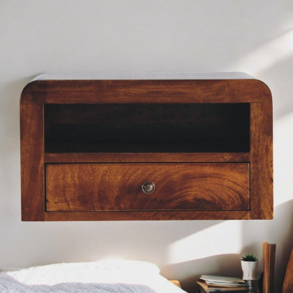 Artisan - Chunky Chestnut 1 Drawer Wall Mounted Nightstand