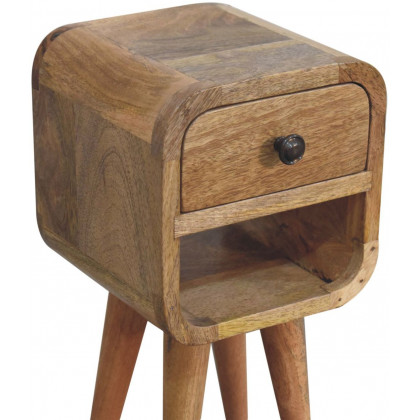 Artisan - Extra Mini Oak-Ish Curve Lower Bedside