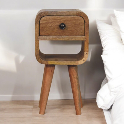 Artisan - Extra Mini Oak-Ish Curve Lower Bedside