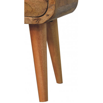 Artisan - Extra Mini Oakish Curve Open Slot Bedside