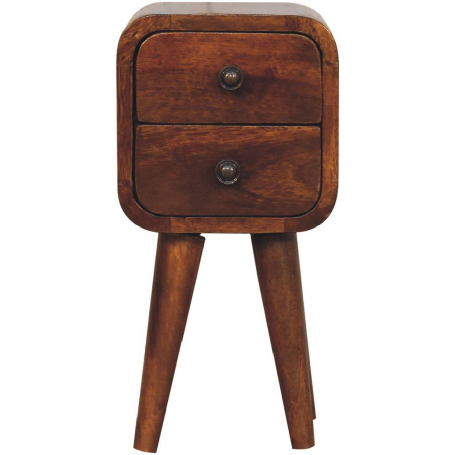 Artisan - Extra Mini Curved Chestnut Bedside
