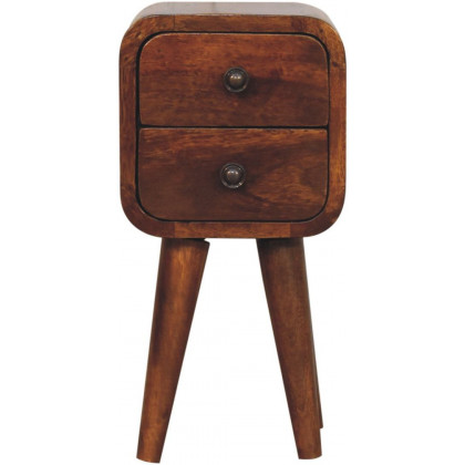 Artisan - Extra Mini Curved Chestnut Bedside