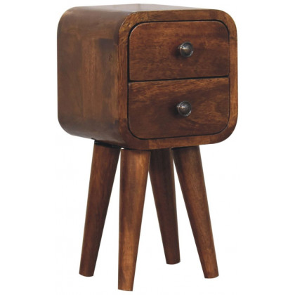 Artisan - Extra Mini Curved Chestnut Bedside