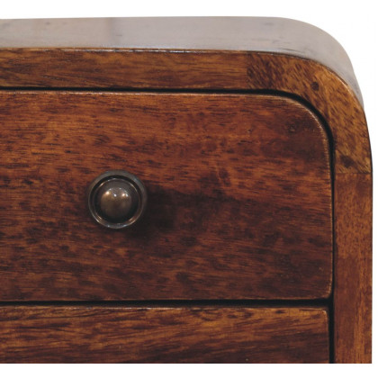 Artisan - Extra Mini Curved Chestnut Bedside