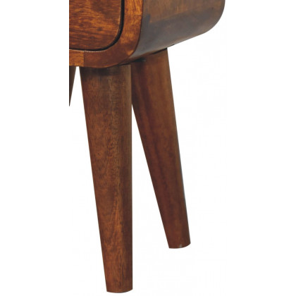 Artisan - Extra Mini Curved Chestnut Bedside